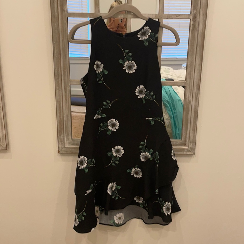 Banana republic fit and flair floral dress